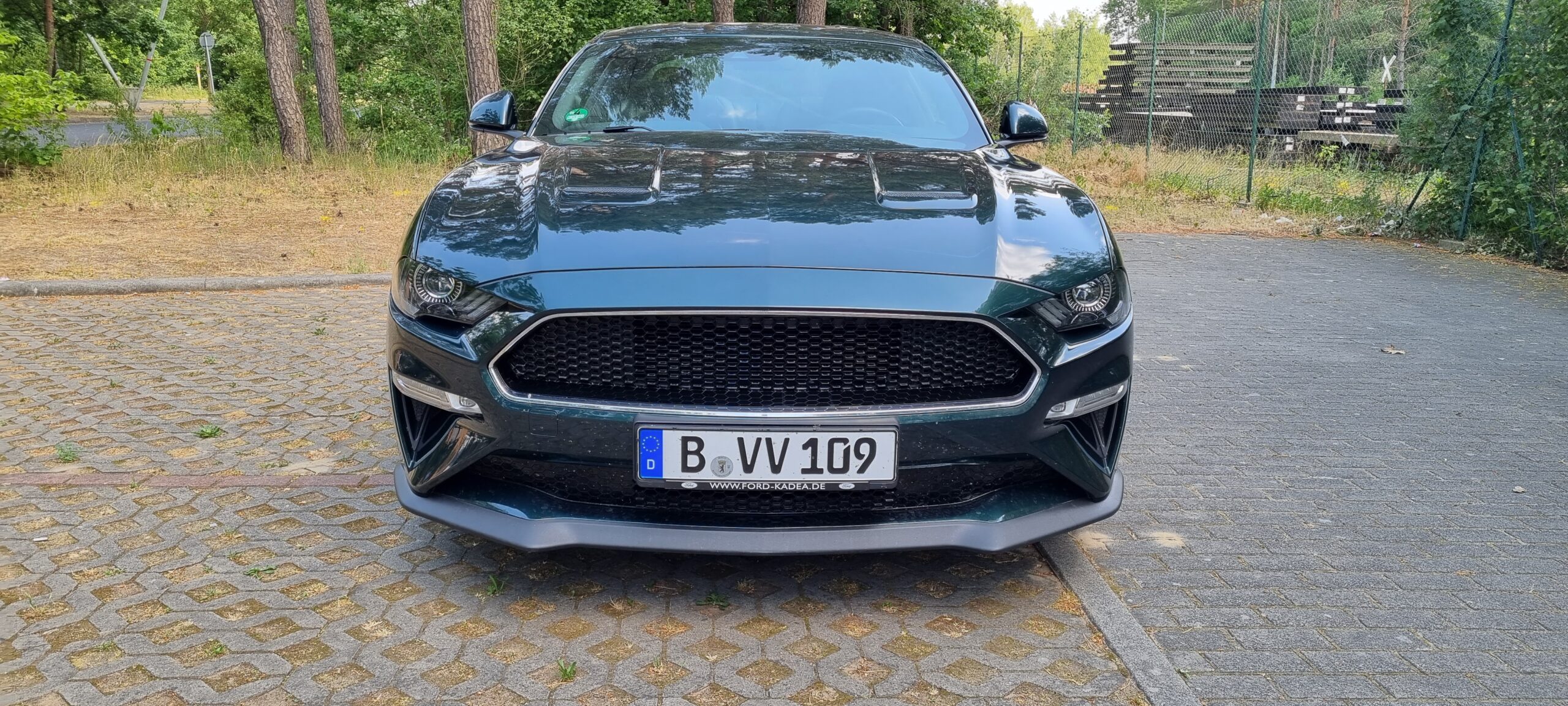 Green 2019 Ford Mustang Bullitt Front