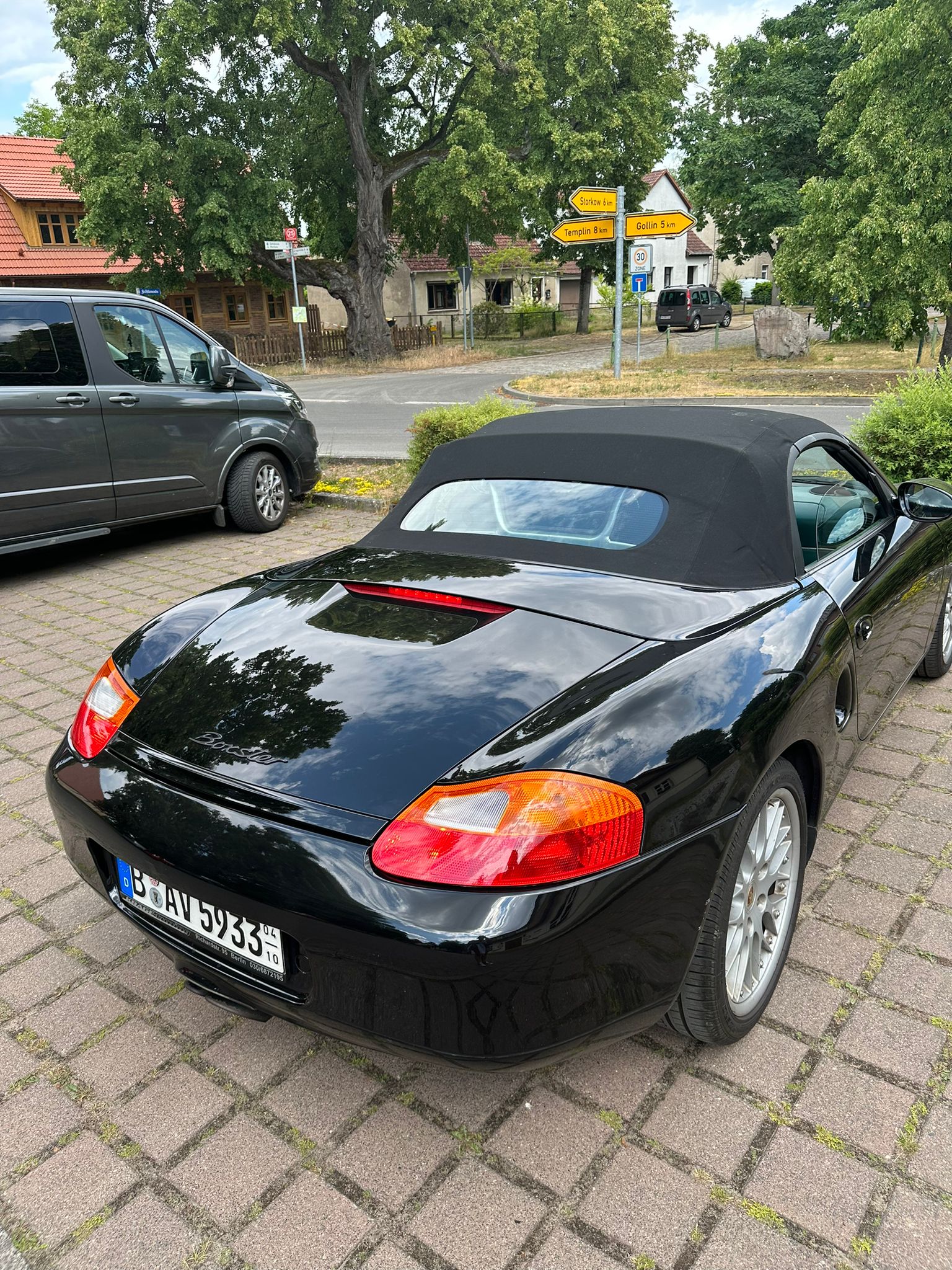 Porsche Boxster 986 Rear View Roof up